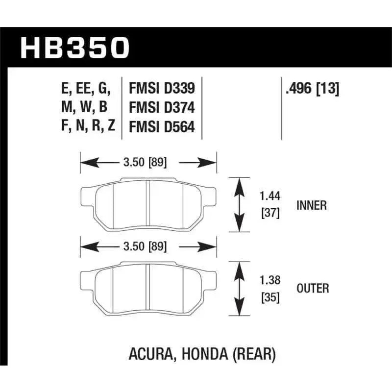 Hawk Performance HB350B.496