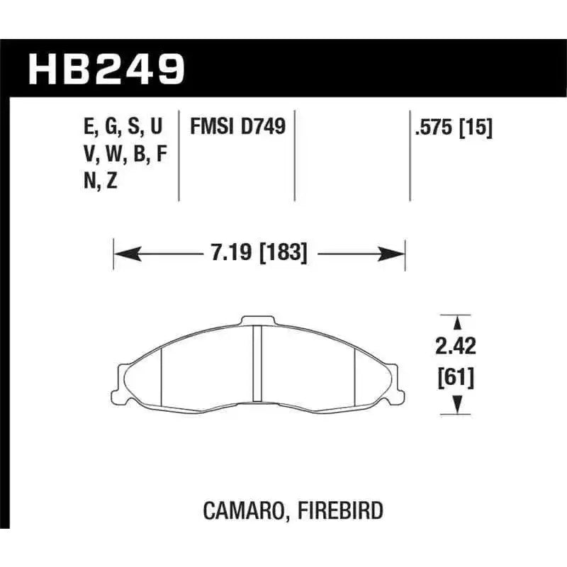 Hawk Performance HB249B.575