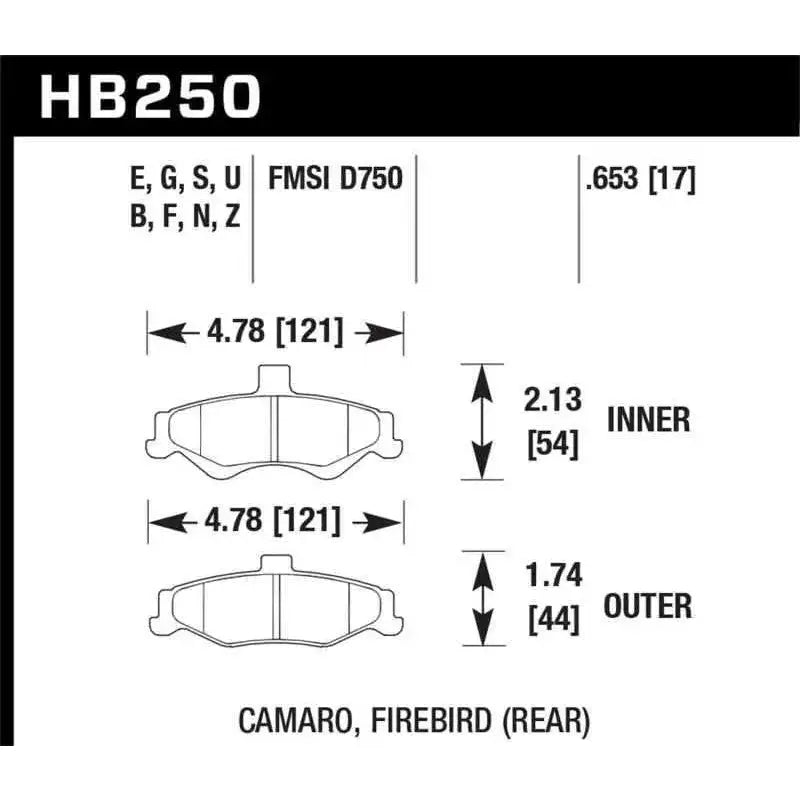 Hawk Performance HB250B.653