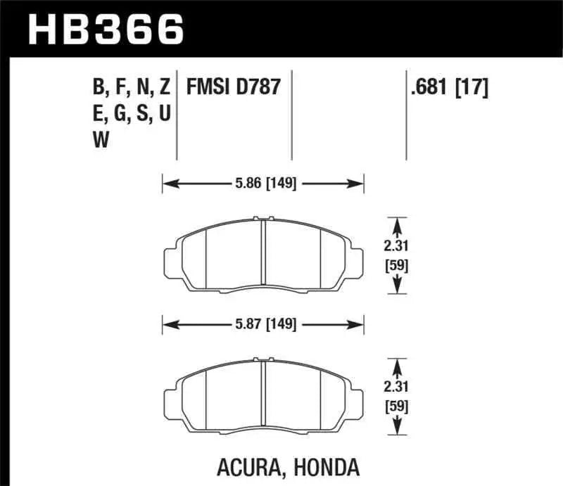 Hawk Performance HB366B.681