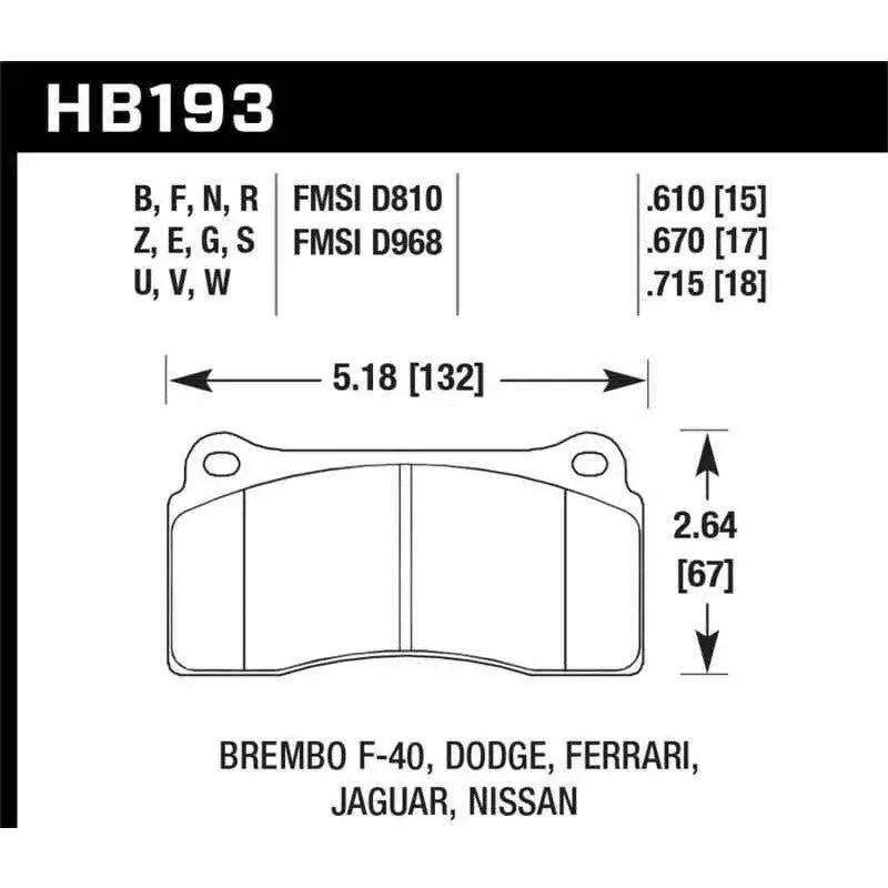 Hawk Performance HB193B.670