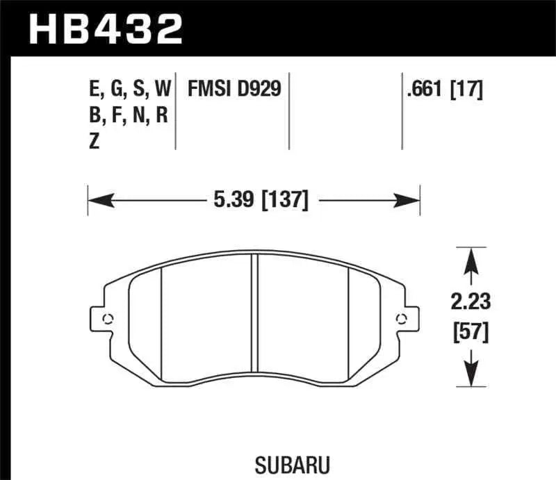 Hawk Performance HB432B.661