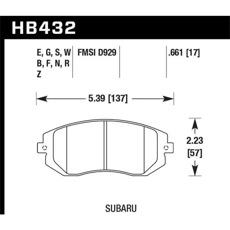 Hawk Performance HB432B.661