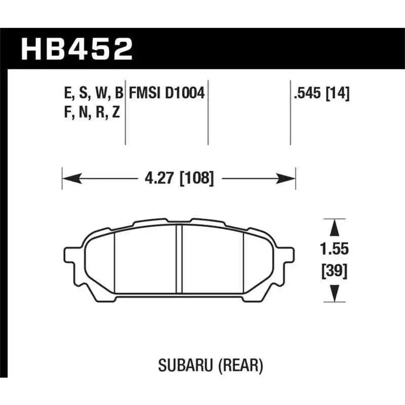 Hawk Performance HB452B.545