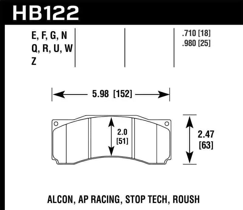 Hawk Performance HB122B.710