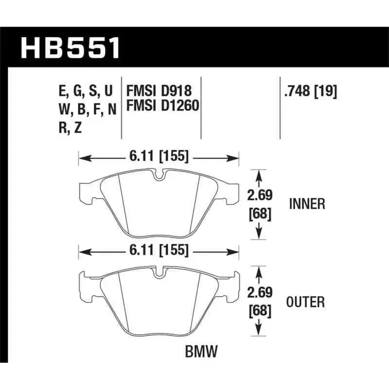 Hawk Performance HB551B.748
