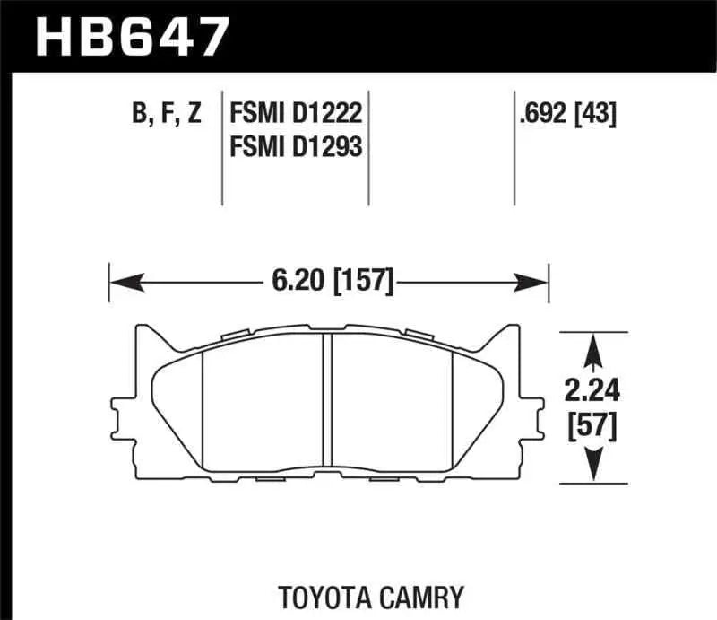 Hawk Performance HB647B.692