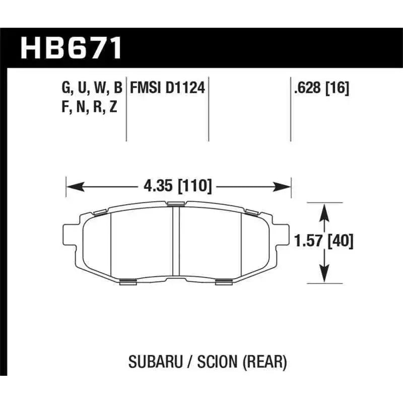 Hawk Performance HB671B.628
