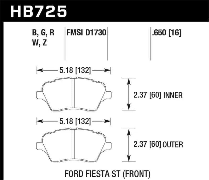 Hawk Performance HB725W.650