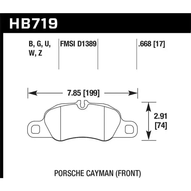 Hawk 2014 Porsche Cayman DTC-70 Front Race Brake Pads 
