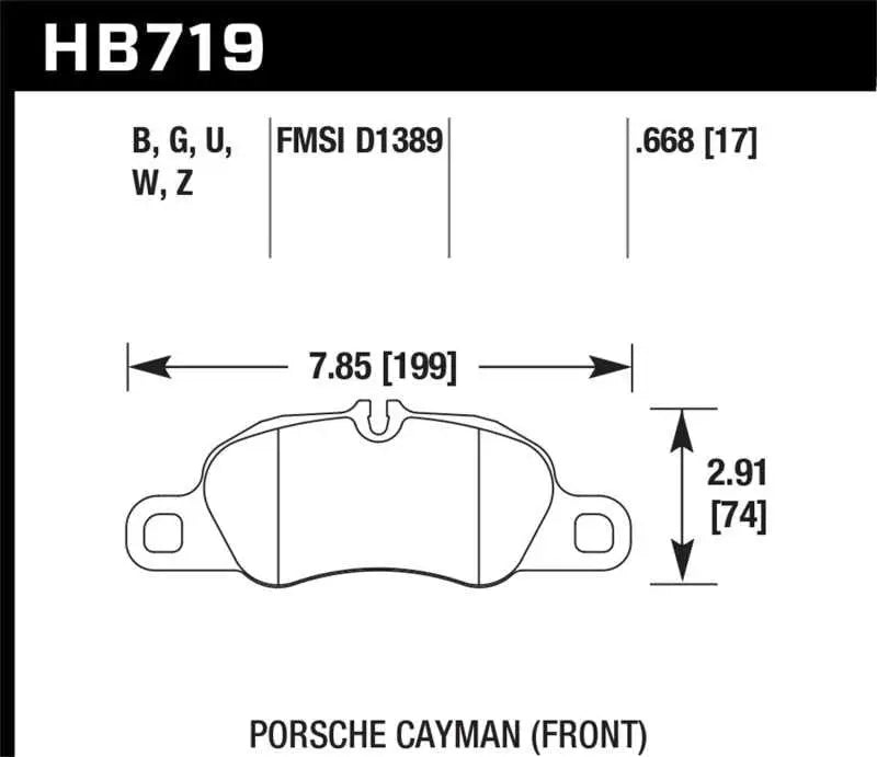 Hawk 2014 Porsche Cayman DTC-70 Front Race Brake Pads 