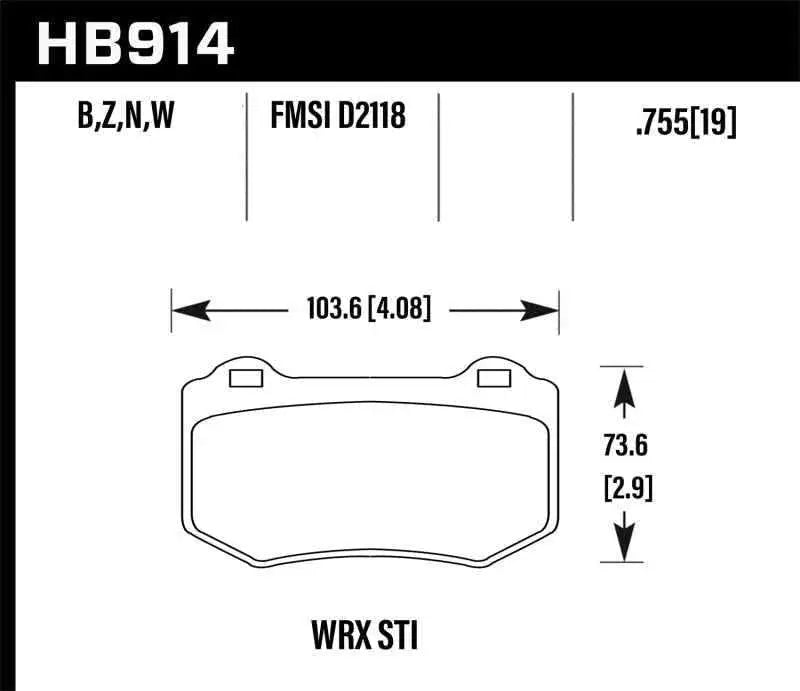 Hawk Performance HB914Z.580