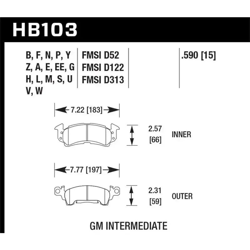 Hawk 76-77 Chevrolet Camaro LT / 72 Z28 / 69-81 DTC-70 Race Front Brake Pads - Truck & Automotive