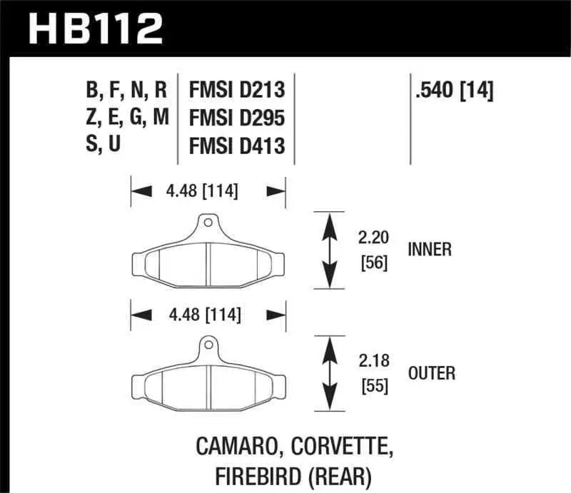 Hawk Performance HB112N.540