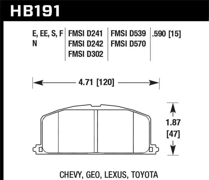 Hawk Performance HB191E.590