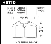 Hawk 89-94 Porsche 911 / 86-91 944 Front & Rear Blue 9012 Race Brake Pads - Truck Automotive