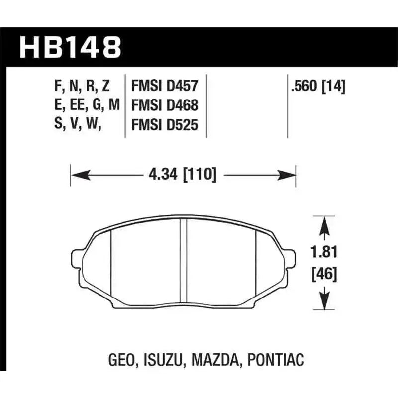 Hawk Performance HB148W.560