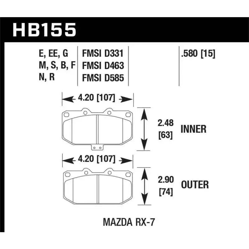 Hawk Performance HB155F.580