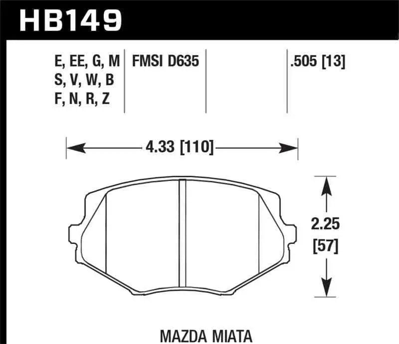 Hawk Performance HB149E.505