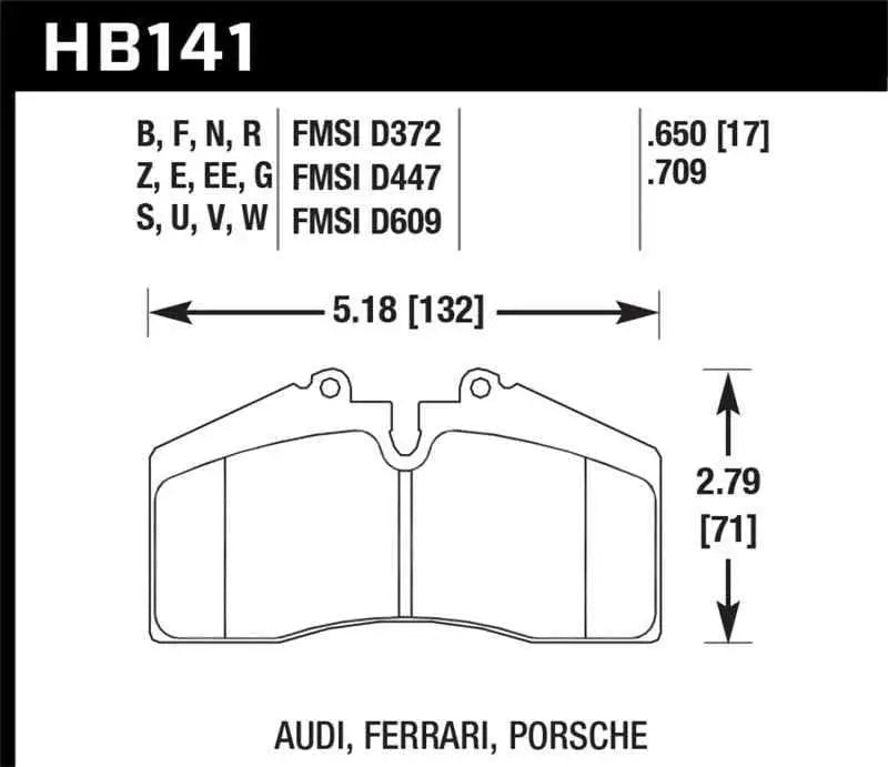 Hawk Performance HB141G.650