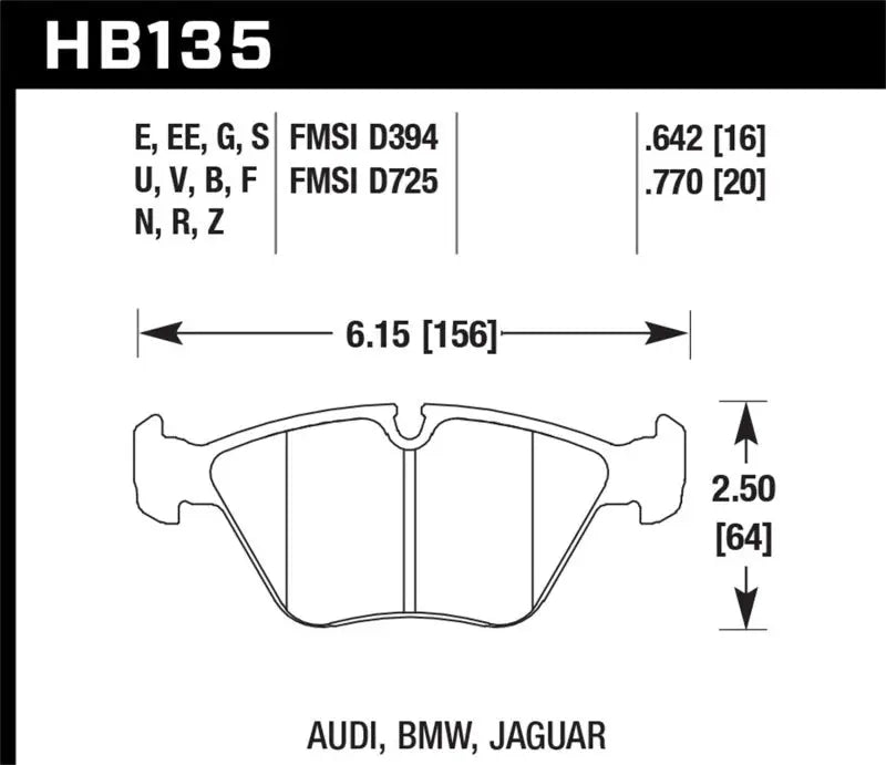 Hawk 95-02 BMW M3 HT-10 Race Front Brake Pads - Truck & Automotive