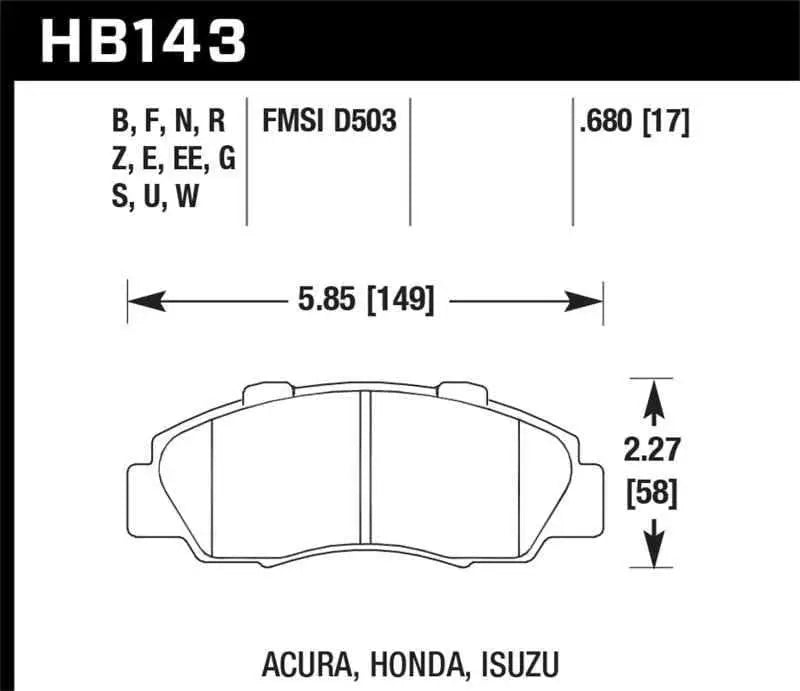 Hawk Performance HB143G.680