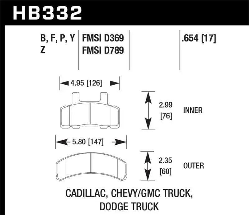 Hawk Performance HB332Y.654