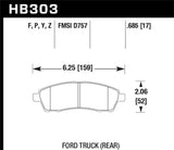 Hawk 99-05 Cadillac Excursion / 99-04 Ford F-250/F-350 Super Duty Pickup Rear LTS Street Brake Pads 