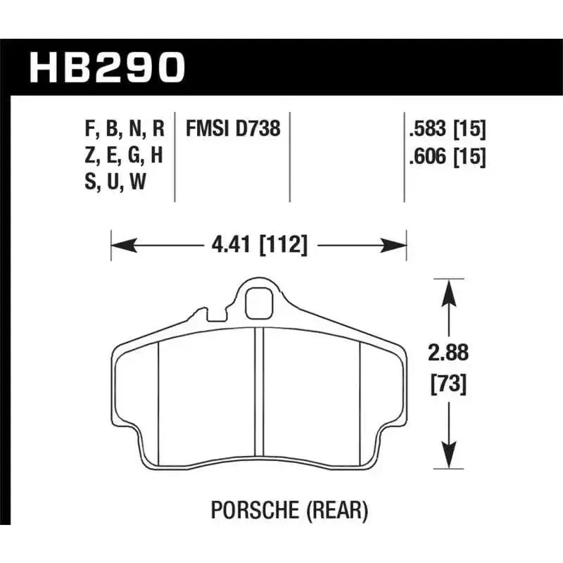 Hawk 99-08 Porsche 911 (996) Carrera 4 / 97-04 Porsche Boxster DTC-30 Race Rear Brake Pads 