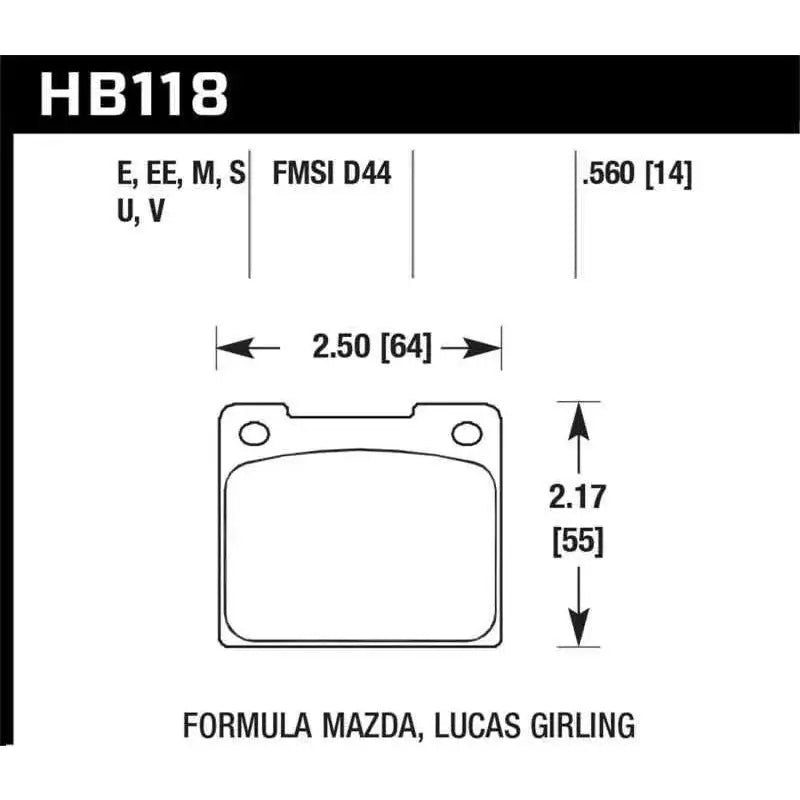 Hawk Performance HB118E.560