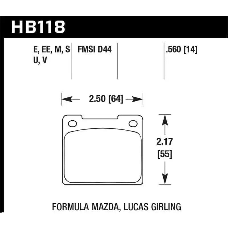 Hawk Performance HB118E.560