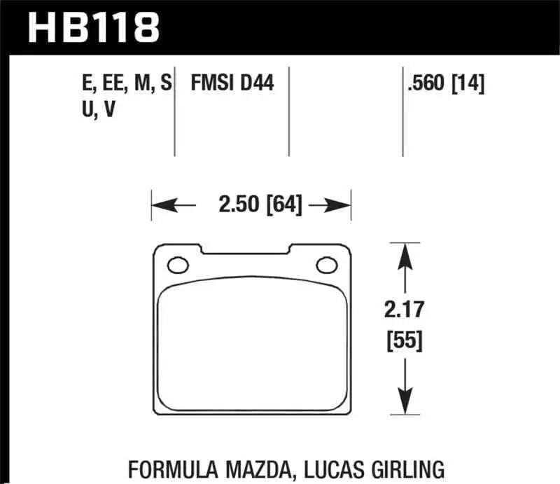 Hawk Performance HB118E.560