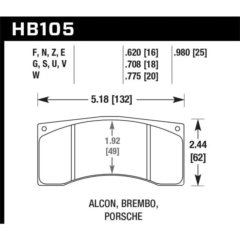 Hawk Alcon B Caliber HPS Street Brake Pads - Truck & Automotive