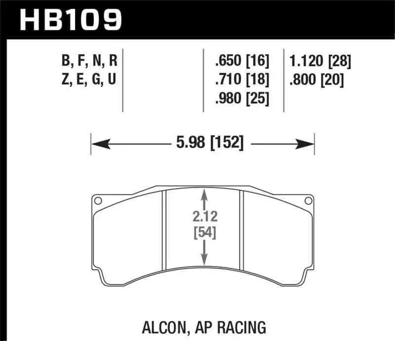 Hawk Performance HB109G.710