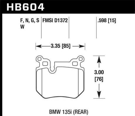 Hawk Performance HB604N.598