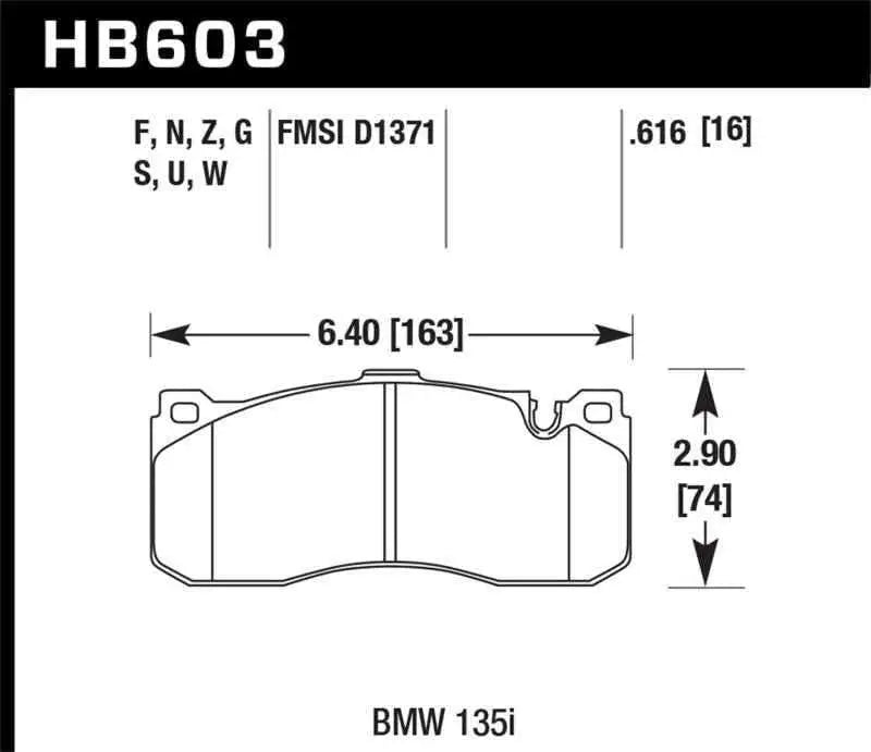 Hawk Performance HB603S.616