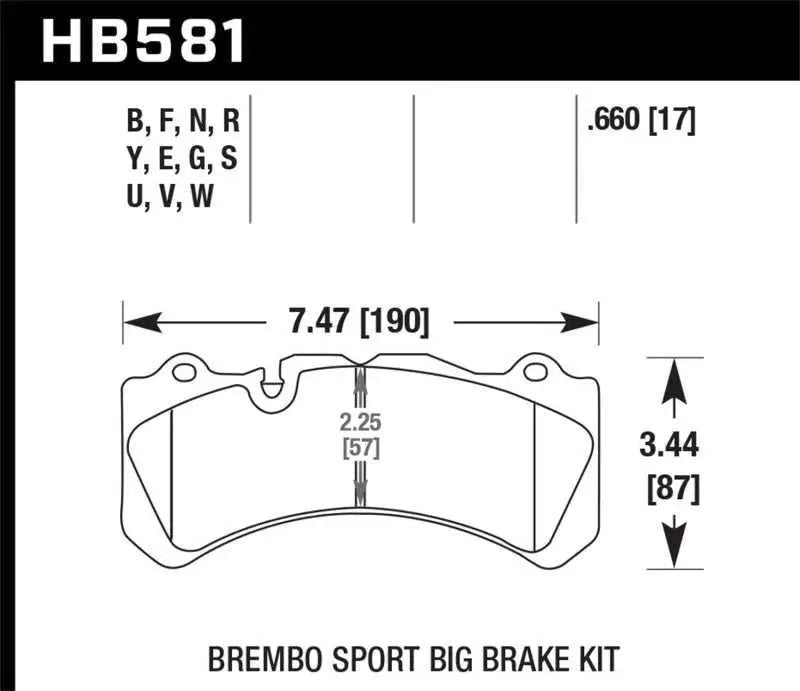 Hawk Brembo Rear BBK DTC-60 Brake Pads 