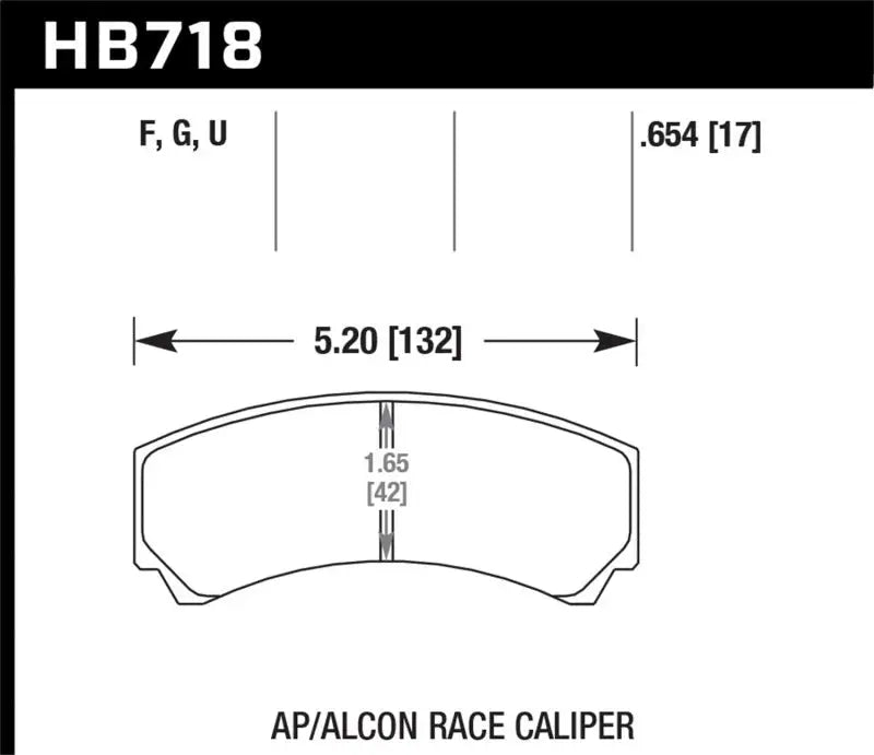 Hawk DTC-60 AP Racing/Alcon HB110 w/42mm Rad Depth Racing Brake Pads 