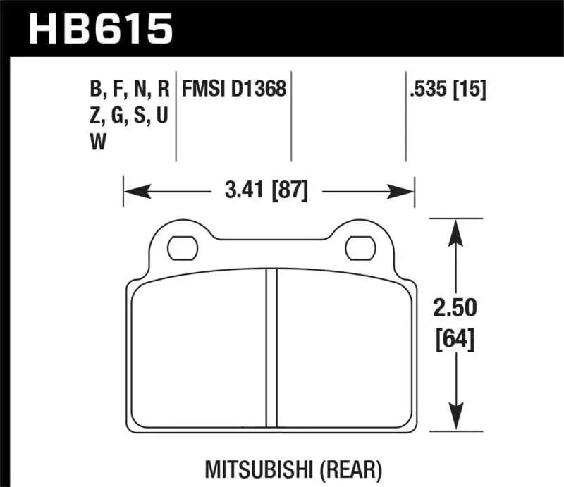 Hawk Performance Hawk EVO X DTC-60 Race Rear Brake Pads