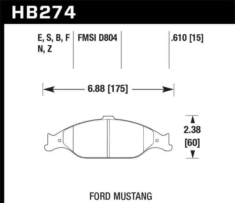 Hawk Performance HB274N.610