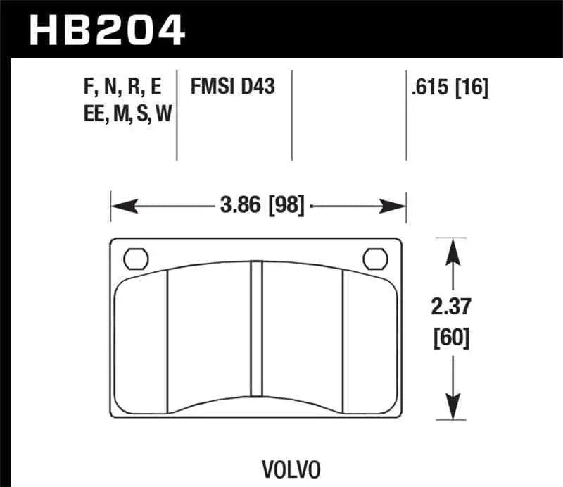Hawk Performance HB204N.615
