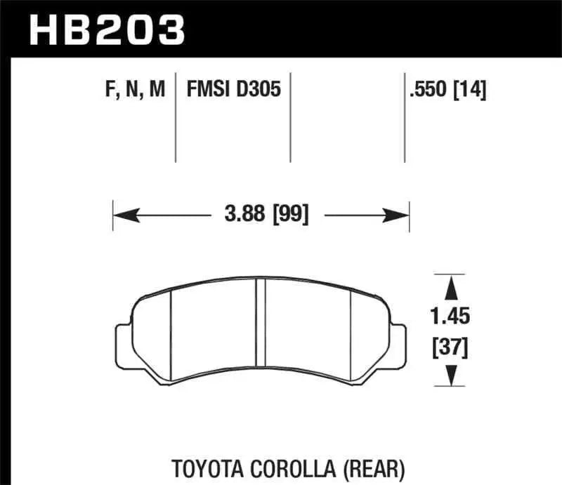 Hawk Performance HB203F.550