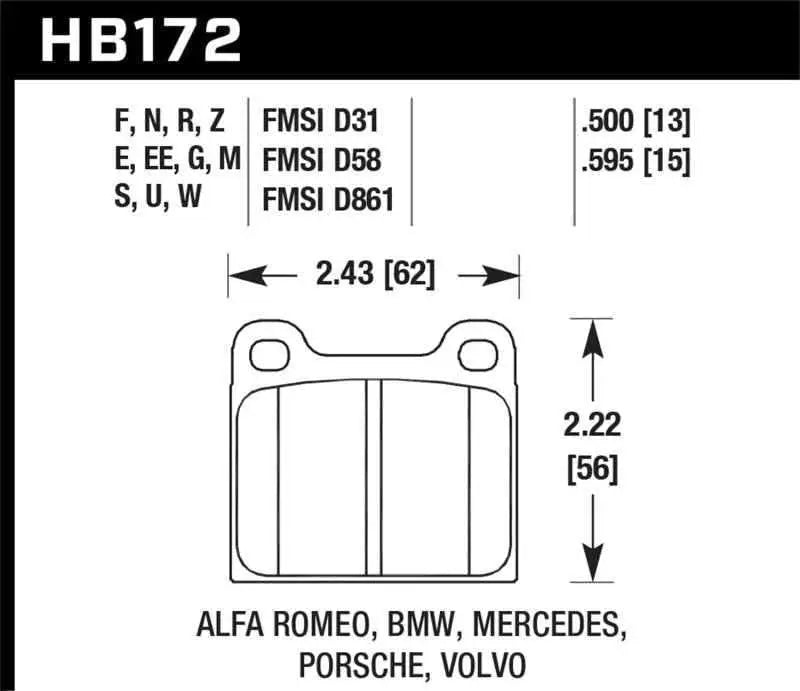 Hawk Performance HB172F.595