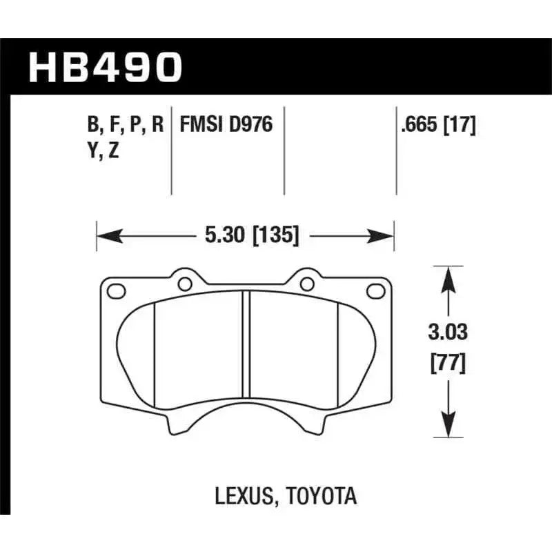 Hawk Performance HB490F.665