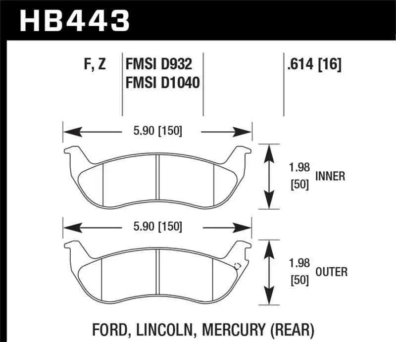 Hawk Performance HB443F.614