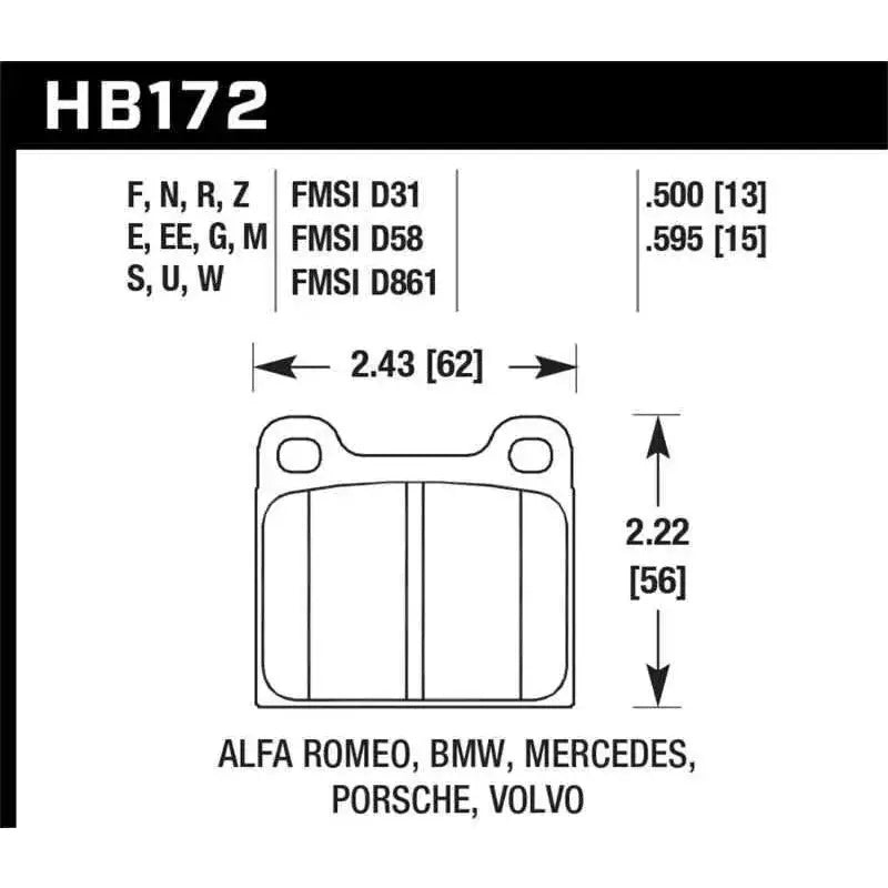 Hawk Performance HB172F.595