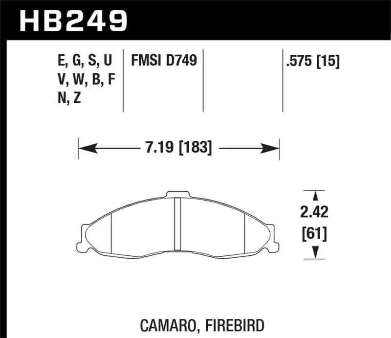 Hawk Performance HB249F.575