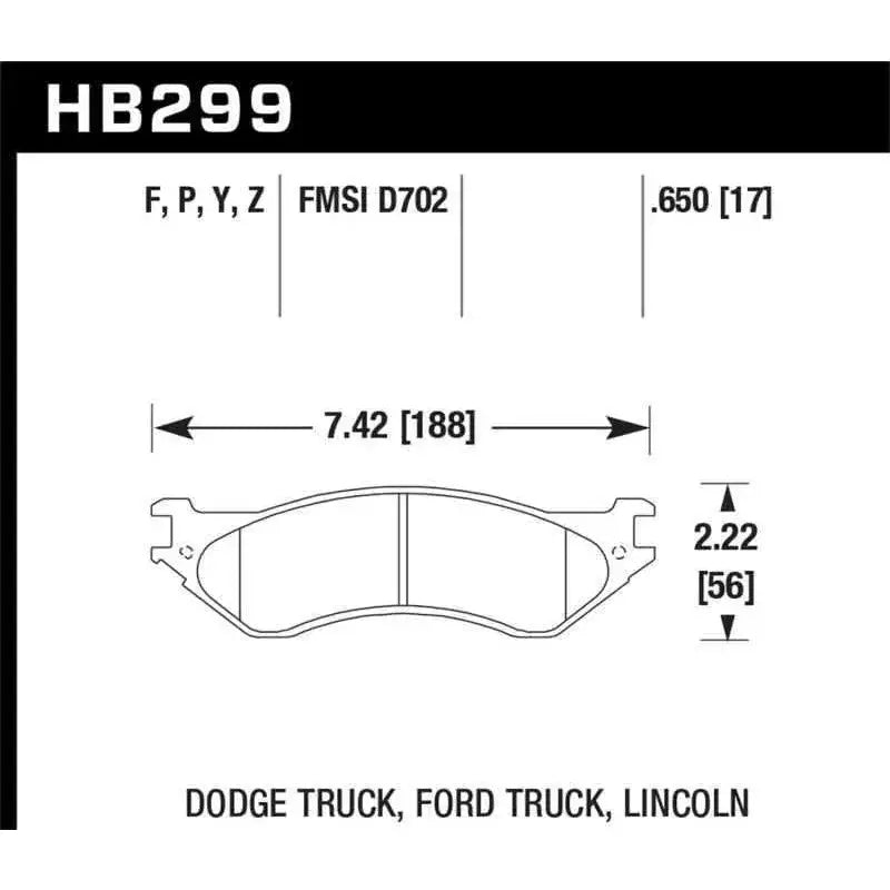 Hawk Performance HB299F.650