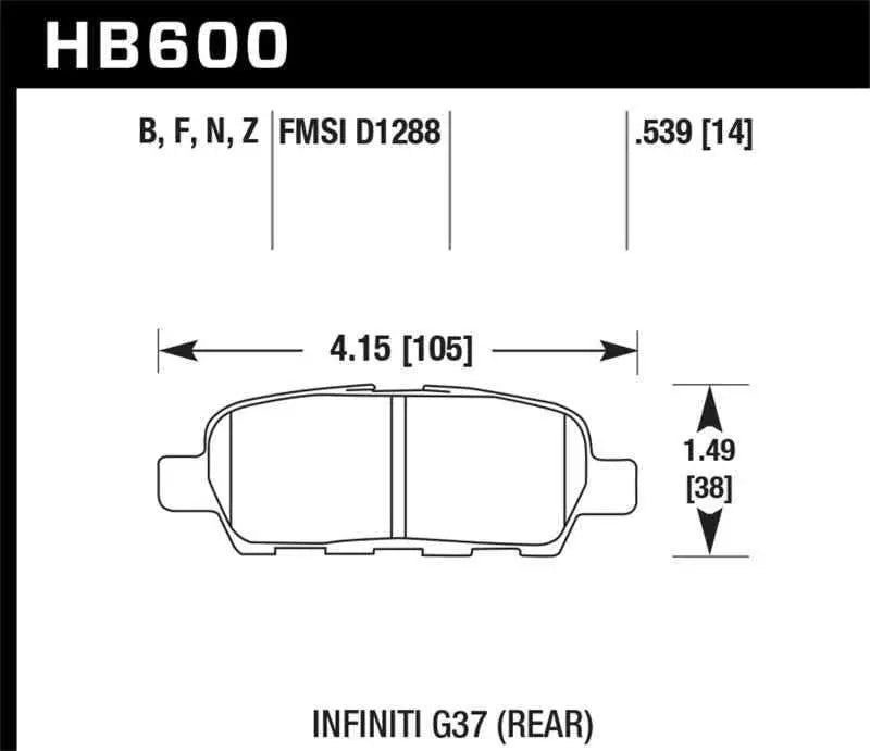 Hawk Performance HB600F.539