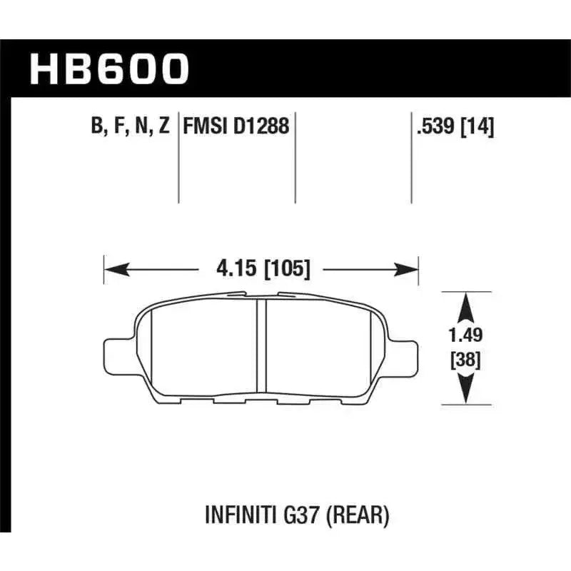 Hawk Performance HB600F.539